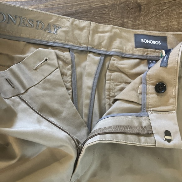 Bonobos Wednesday Pants Mens 29x32‎ Beige Chino Straight - Picture 8 of 11